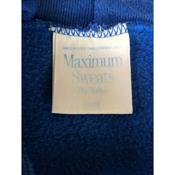 Vintage Maximum Sweats By Tutlex Blue Hoodie & Sweatpants Set Men’s Sz. L Cotton - Picture 6 of 8